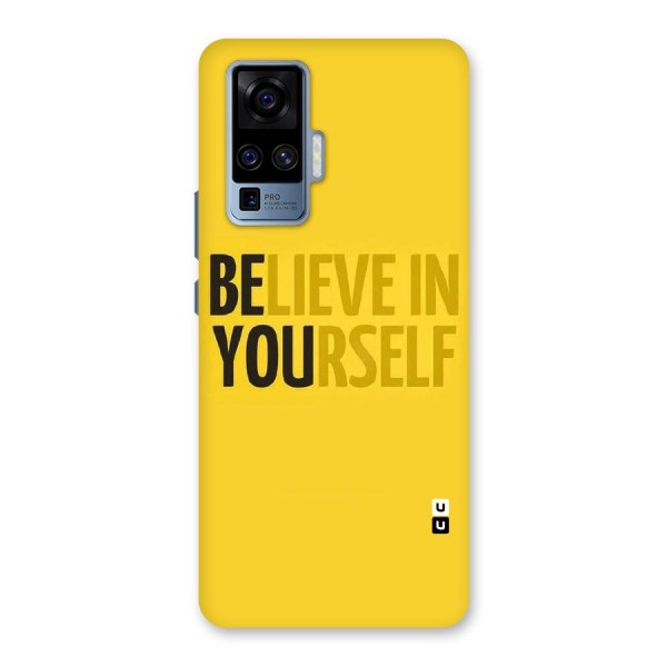 Believe Yourself Yellow Back Case for Vivo X50 Pro