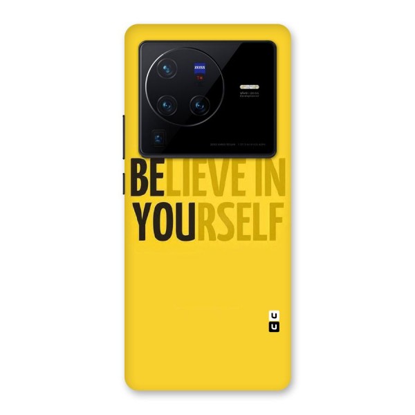 Believe Yourself Yellow Back Case for Vivo X80 Pro