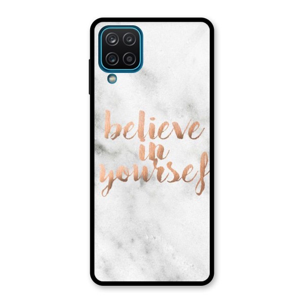 Believe in Yourself Glass Back Case for Galaxy A12