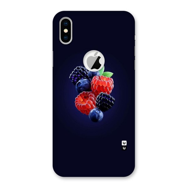 Berry Blast Back Case for iPhone XS Logo Cut