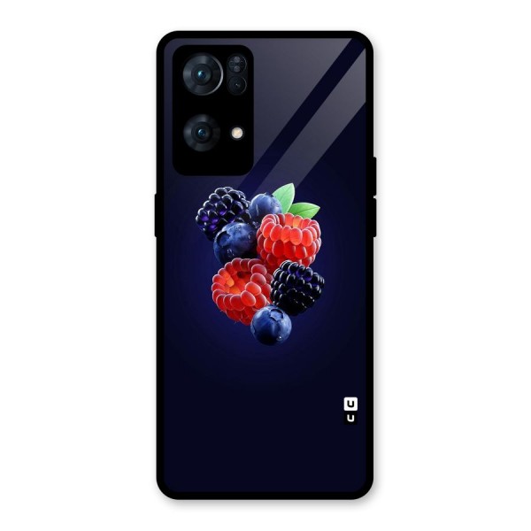 Berry Blast Glass Back Case for Oppo Reno7 Pro 5G