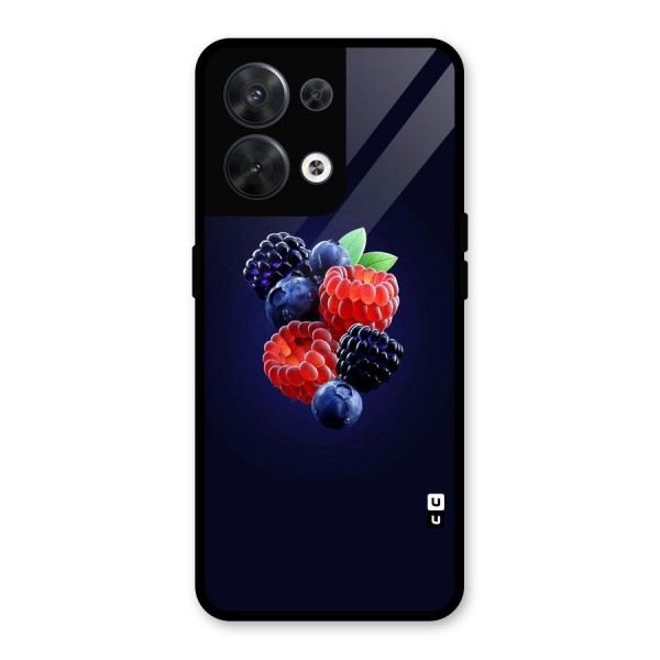 Berry Blast Glass Back Case for Oppo Reno8 5G