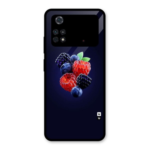 Berry Blast Glass Back Case for Poco M4 Pro 4G