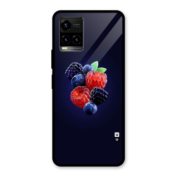 Berry Blast Glass Back Case for Vivo Y21 2021