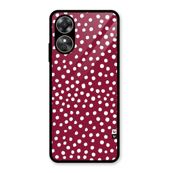 Best Dots Pattern Glass Back Case for Oppo A17