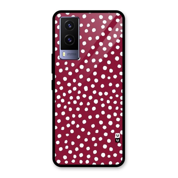 Best Dots Pattern Glass Back Case for Vivo V21e 5G