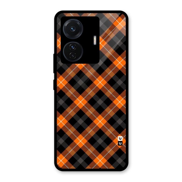 Best Textile Pattern Glass Back Case for Vivo T1 Pro