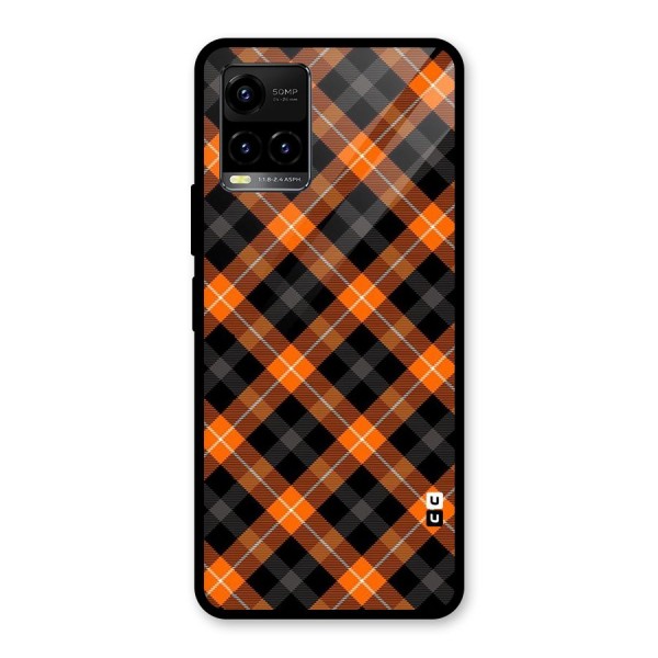 Best Textile Pattern Glass Back Case for Vivo Y21 2021