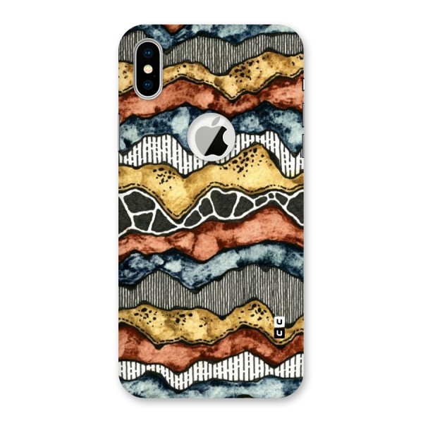 Best Texture Pattern Back Case for iPhone XS Logo Cut