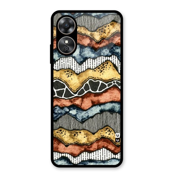 Best Texture Pattern Glass Back Case for Oppo A17