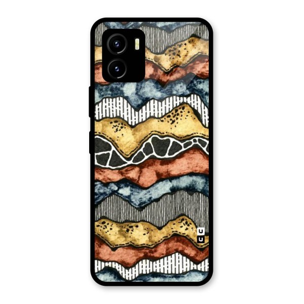 Best Texture Pattern Glass Back Case for Vivo Y15s