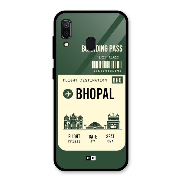 Bhopal Boarding Pass Glass Back Case for Galaxy A30