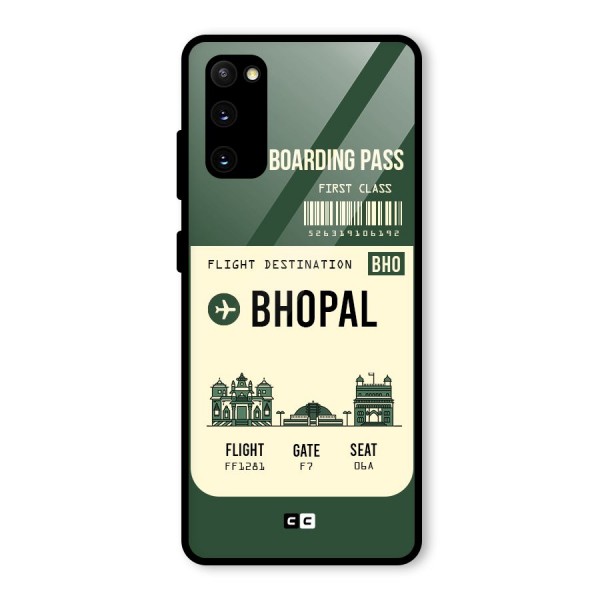 Bhopal Boarding Pass Glass Back Case for Galaxy S20 FE 5G