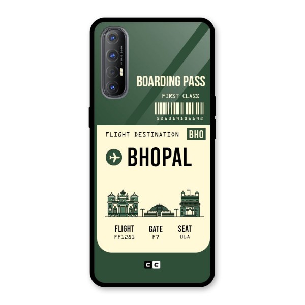 Bhopal Boarding Pass Glass Back Case for Oppo Reno3 Pro