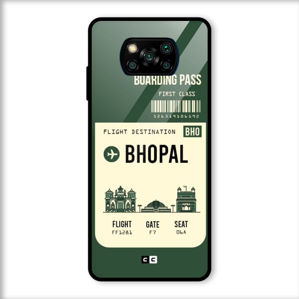 Bhopal Boarding Pass Glass Back Case for Poco X3