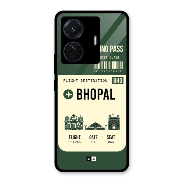 Bhopal Boarding Pass Glass Back Case for Vivo T1 Pro