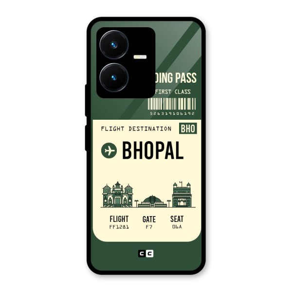 Bhopal Boarding Pass Glass Back Case for Vivo Y22