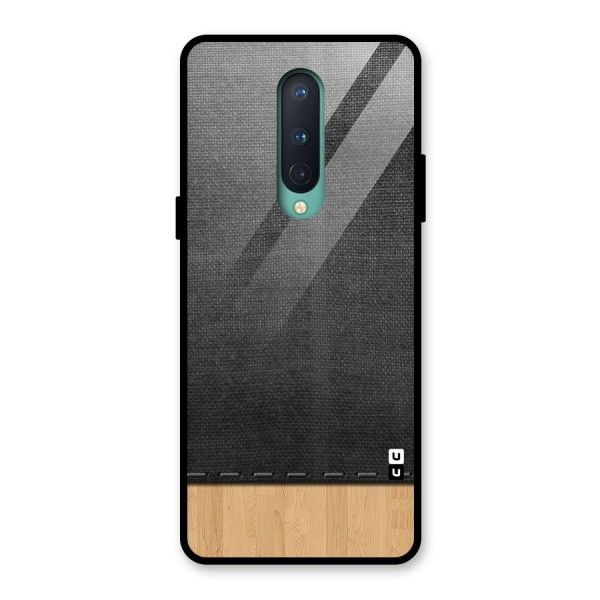 Bicolor Wood Texture Glass Back Case for OnePlus 8