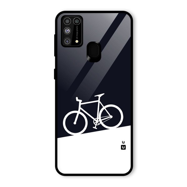 Bicycle Minimal Art Glass Back Case for Galaxy M31