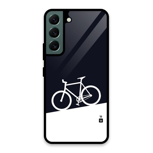 Bicycle Minimal Art Glass Back Case for Galaxy S22 5G