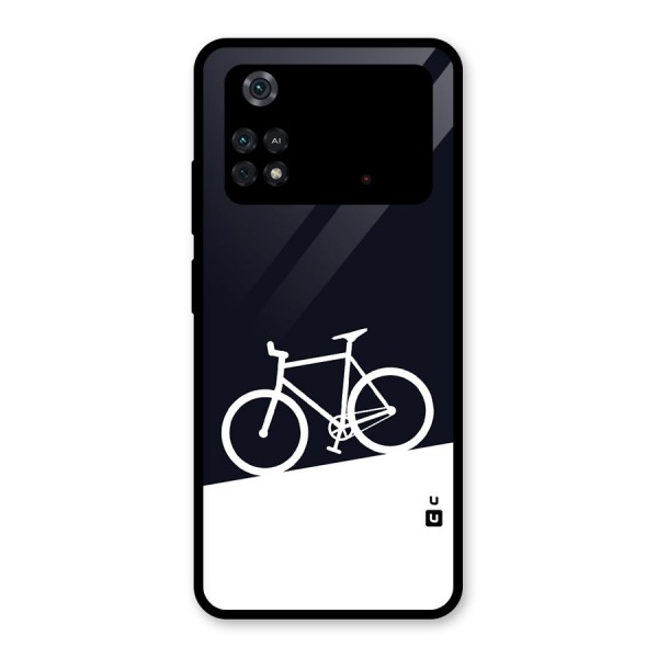 Bicycle Minimal Art Glass Back Case for Poco M4 Pro 4G