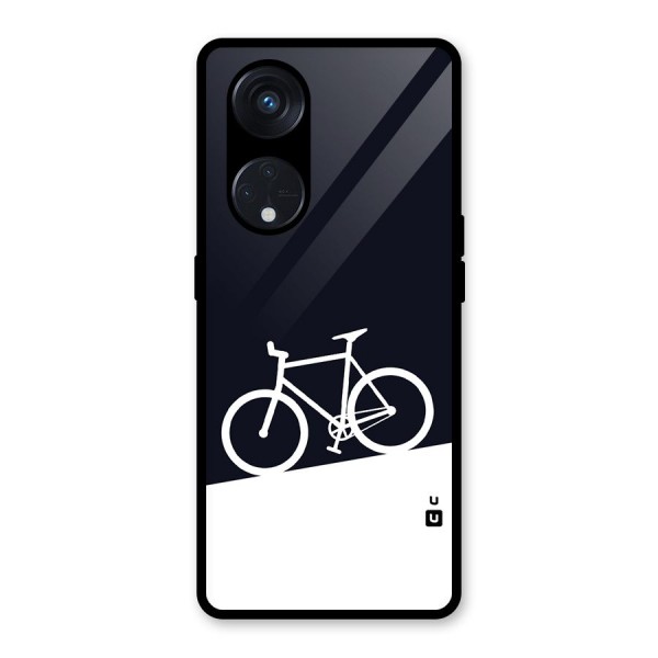 Bicycle Minimal Art Glass Back Case for Reno8 T 5G