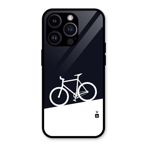 Bicycle Minimal Art Glass Back Case for iPhone 14 Pro