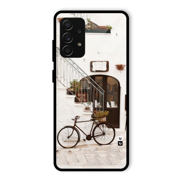 Bicycle Wall Glass Back Case for Galaxy A53 5G