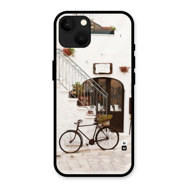 Bicycle Wall Glass Back Case for iPhone 13