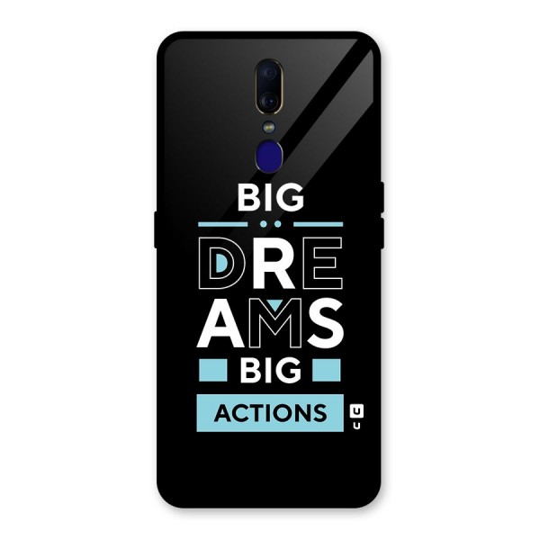 Big Dreams Big Actions Glass Back Case for Oppo F11