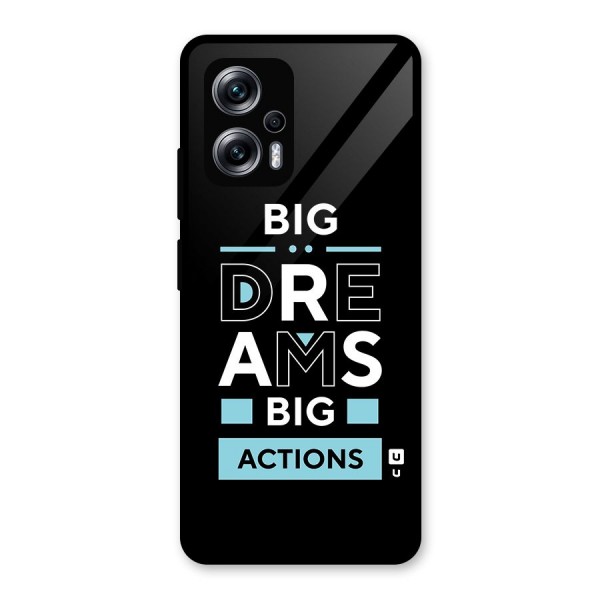 Big Dreams Big Actions Glass Back Case for Redmi K50i