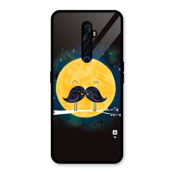 Bird Moustache Glass Back Case for Oppo Reno2 Z