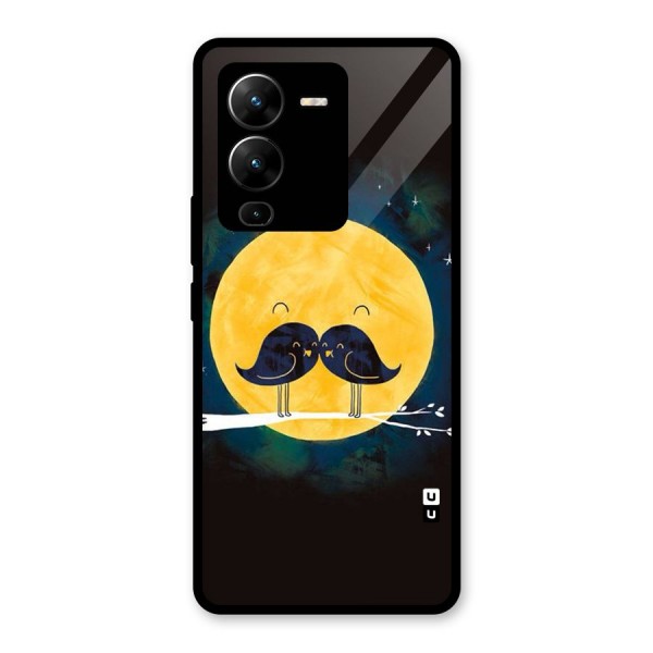 Bird Moustache Glass Back Case for Vivo V25 Pro