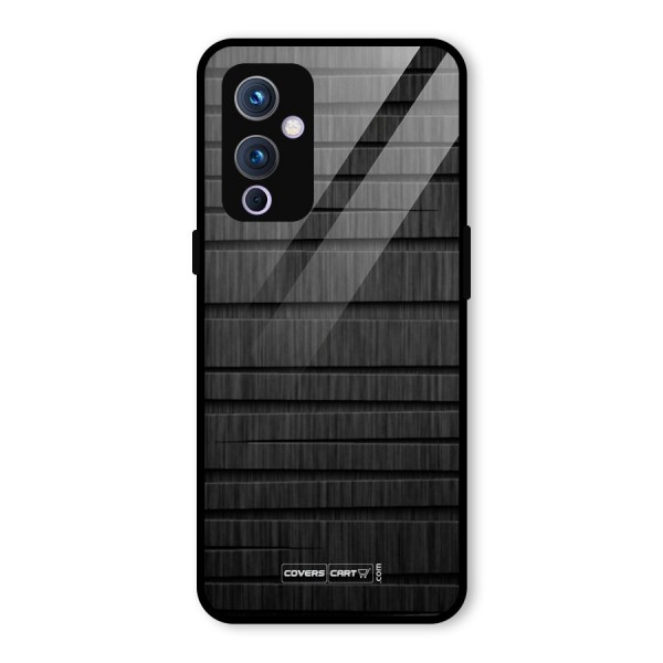 Black Abstract Glass Back Case for OnePlus 9