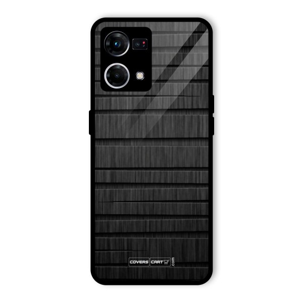 Black Abstract Glass Back Case for Oppo F21 Pro 4G