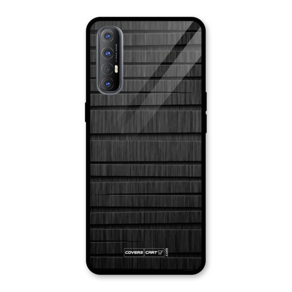 Black Abstract Glass Back Case for Oppo Reno3 Pro