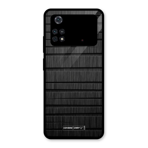 Black Abstract Glass Back Case for Poco M4 Pro 4G