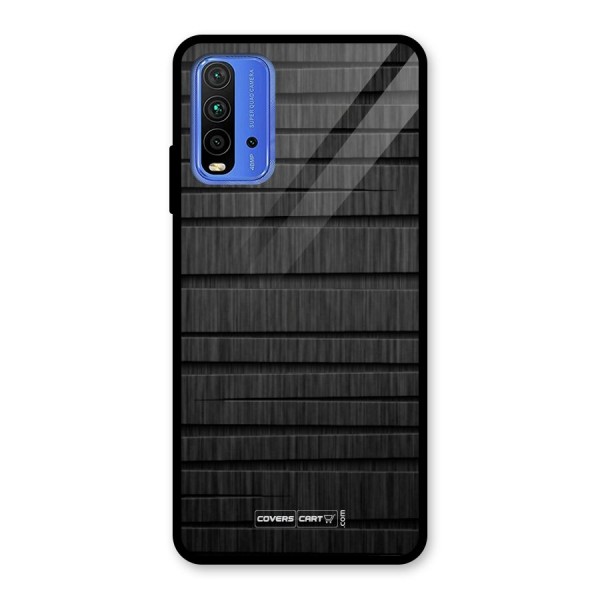 Black Abstract Glass Back Case for Redmi 9 Power