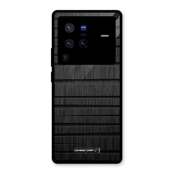 Black Abstract Glass Back Case for Vivo X80 Pro