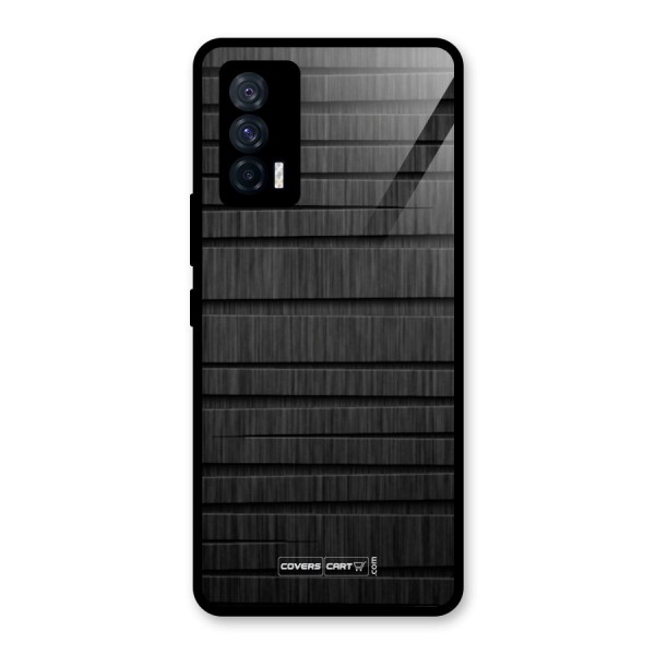 Black Abstract Glass Back Case for Vivo iQOO 7 5G