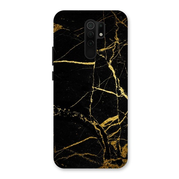 Black And Gold Design Back Case for Redmi 9 Prime