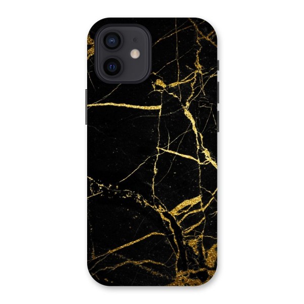 Black And Gold Design Back Case for iPhone 12