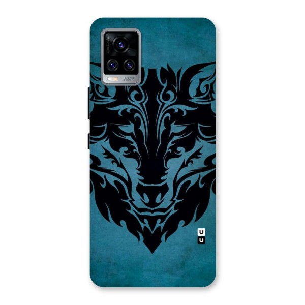 Black Artistic Wolf Back Case for Vivo V20 Pro