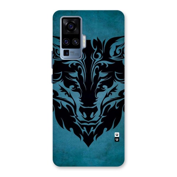 Black Artistic Wolf Back Case for Vivo X50 Pro