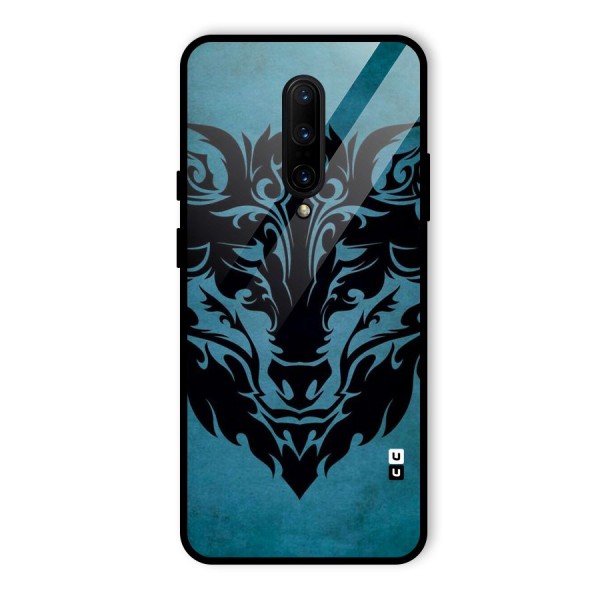 Black Artistic Wolf Glass Back Case for OnePlus 7 Pro