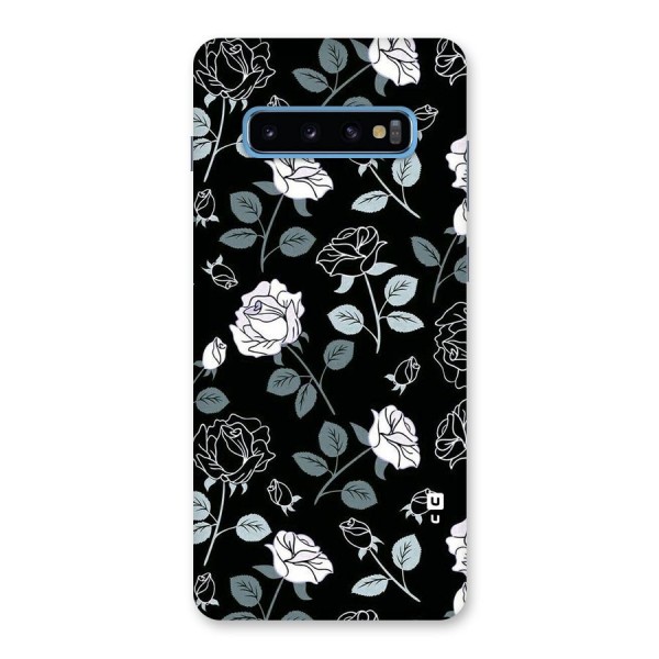 Black Artsy Bloom Back Case for Galaxy S10 Plus