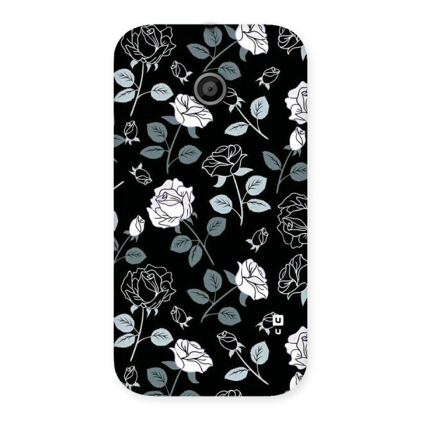 Black Artsy Bloom Back Case for Moto E