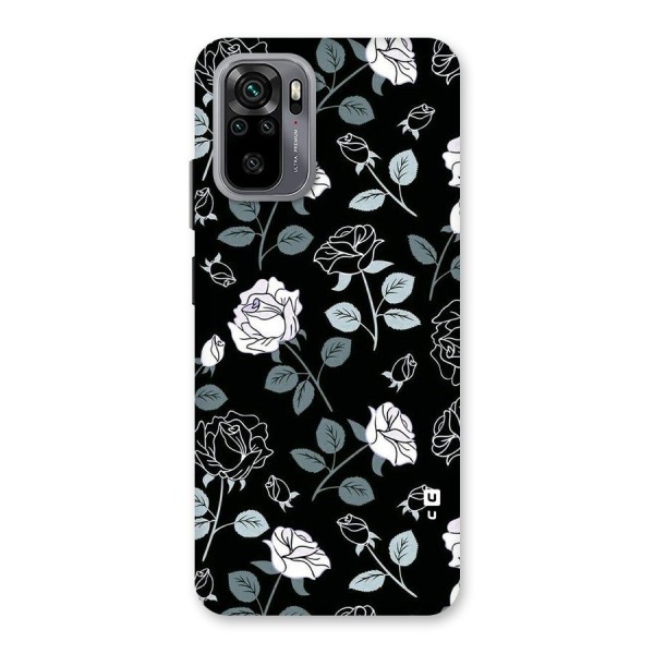 Black Artsy Bloom Back Case for Redmi Note 10