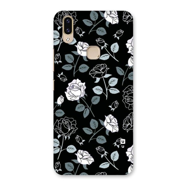 Black Artsy Bloom Back Case for Vivo V9