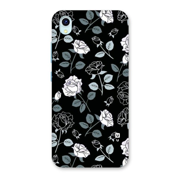 Black Artsy Bloom Back Case for Vivo Y1s